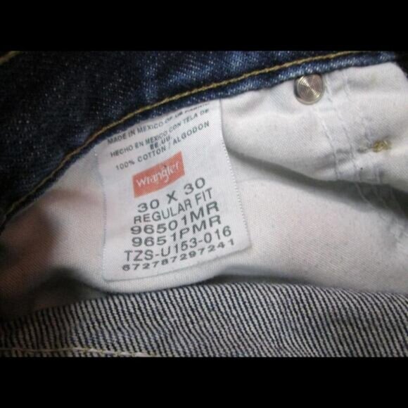 Wrangler Mens Sz 3030TF 2628.5 Jeans Medium Wash Blue Straight Leg 96501MR - Picture 3 of 9
